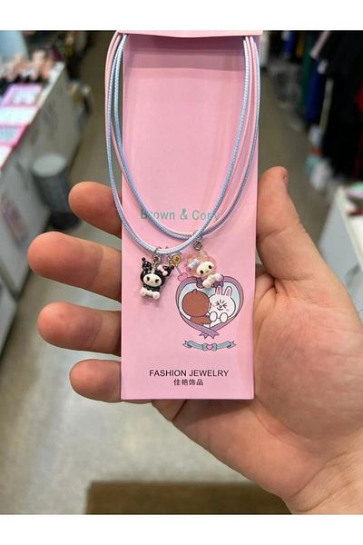 İYİ MODA New 2 Piece Kuromi My Melody Kuromi Best Friends Necklace