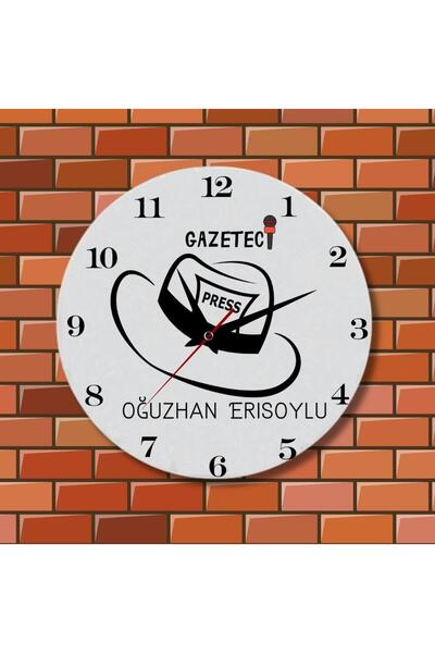 Hediye Vakti ساعة حائط هدية مصممة خصيصًا للصحفيين ساعة حائط زجاجية