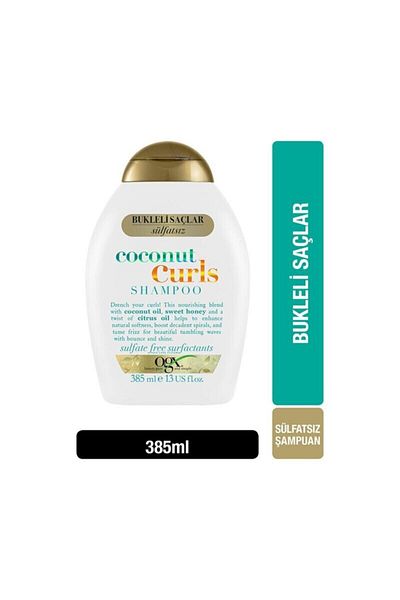OGX MehDem55 - Moisturizing Coconut Curls Shampoo, 385 ml, for Curly Hair