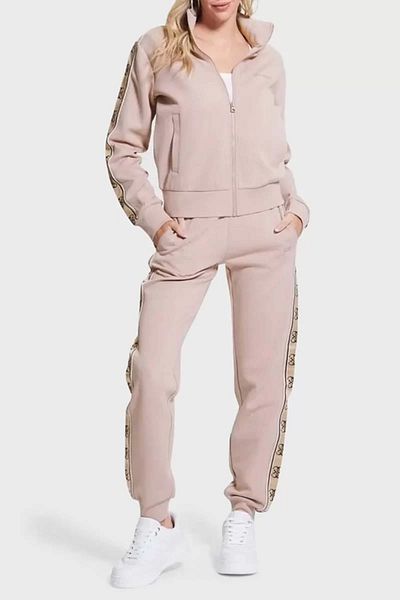 Guess Britney Cotton Regular Fit Stand Collar Zip-Up Sweatshirt - V2Yq16Kb3P2 G4Q9