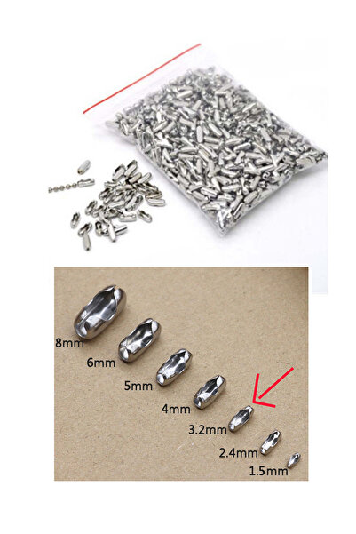 Etsylight 3.2 mm, Klips Top Zincir için Kapama, Kart Askı Zinciri, Tırnak Makası Zinciri için Kapama Klips