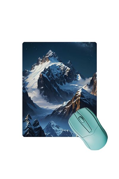 SonicTouch Starry Glory Moon Seamless Gaming Mouse Pad - 17x21cm, Non-Slip, Mountain Peak Themed