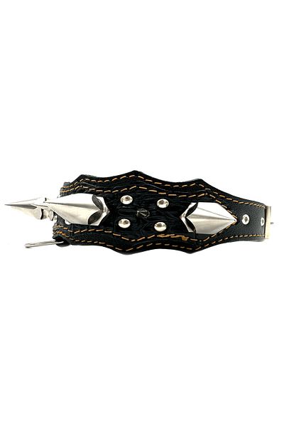 Tasma Market Black-Silver Special Design Luxury Gladiator Dog Collar