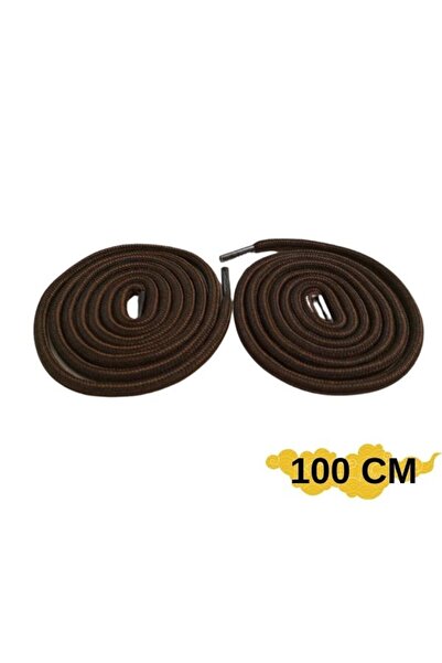 Shoes Comfort 100 CM Striped BLACK-BROWN Round Boot Laces, Durable Sturdy Lac...