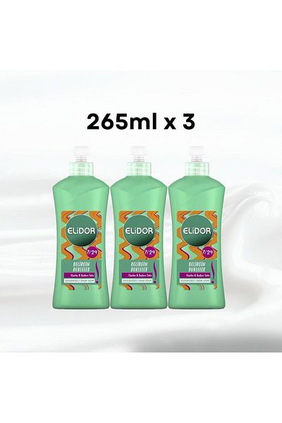 Elidor 3 Pack Elidor Evident Curls 24/7 Styling Hair Care Cream 265 ml