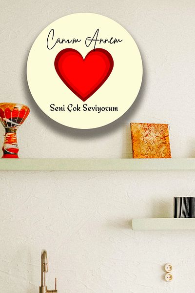 Nod Wooden Painting Model for Mothers, Gift Stylish Wall Ornament, Home, Kitchen Living Room Wall Decoration