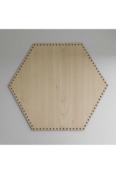 firdevsi hobi wooden basket, tray mat- hexagonal-33cm-1 piece- available in all colours