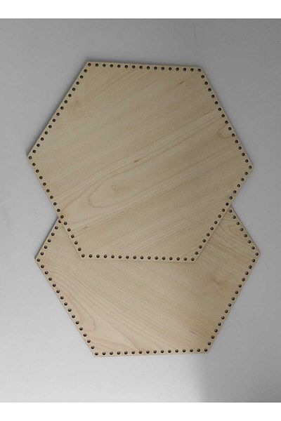 firdevsi hobi wooden basket, tray mat- hexagonal-33cm-2 pieces- available in all colors