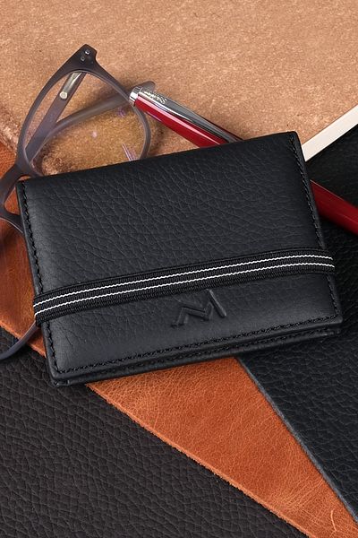 TESBİHCİBABA Mandarin Dark Way Monaco Men's Leather Card Holder