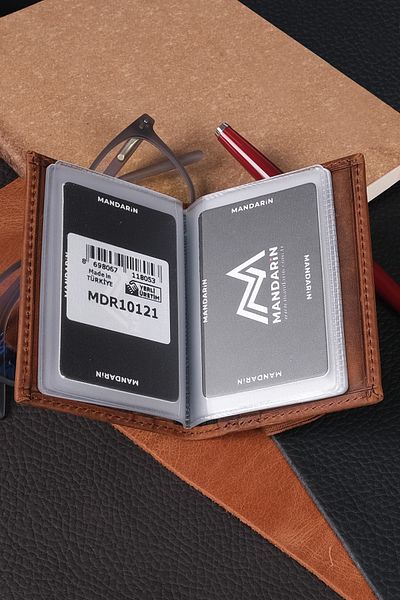 TESBİHCİBABA Mandarin Full Grain Monaco Men's Leather Card Holder