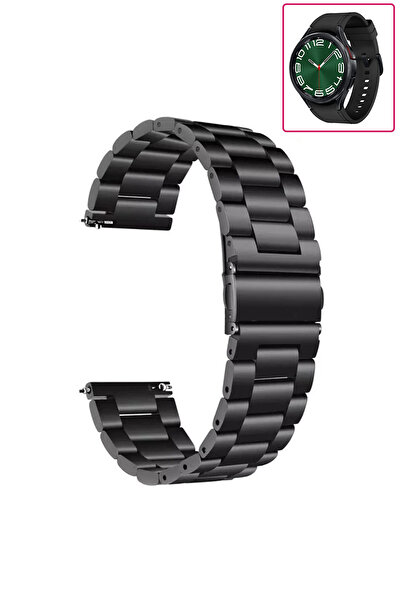 KRETON Samsung Galaxy Watch 6 Classic 43mm / 47mm Uyumlu SİYAH Kordon Baklava...