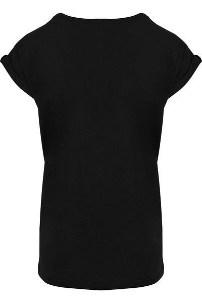 F4NT4STIC Damen Looney Tunes Sylvester Big Face-BLK mit Ladies Extended Shoulder Tee