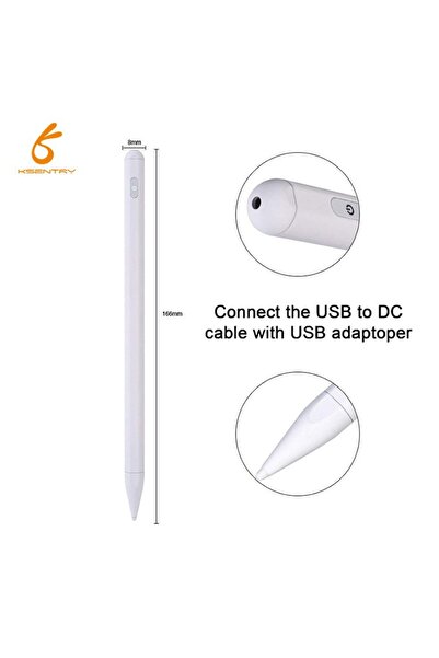 Shenzen Hezhizhou Stylus Kalem - Tüm iPad'lerle Uyumlu (Palm Rejection Sistemli)