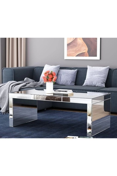 LUXURY VİLLA LUXURY AYNALI ORTA SEHPA 50x110 YÜKSEKLİK 45CM DEĞİŞİK RENK VE Ö...