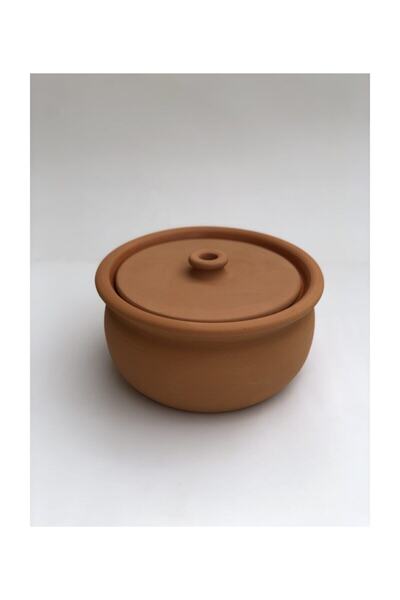 Topsan Doğal Toprak Güveç Tencere(KÜÇÜK BOY ŞEFFAF SIRLI)