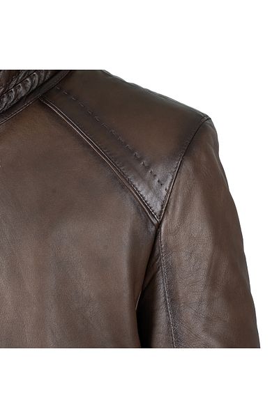 EGE DERİ 100% Genuine Lambskin Hazelnut Brown Men's Coat