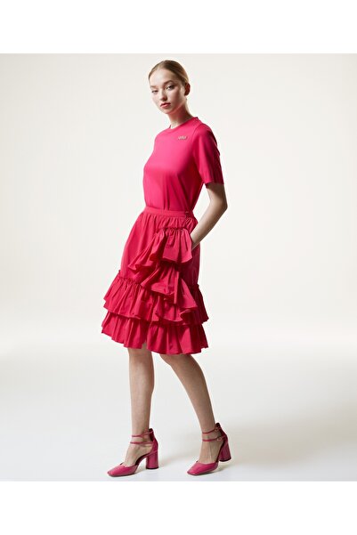 Machka Fırfırlı Yüksek Bel Etek