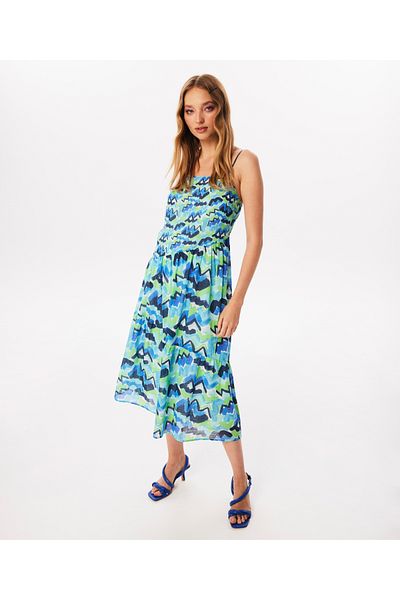 Twist Gemustertes Midikleid