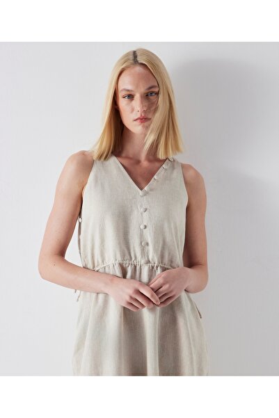 İpekyol Adjustable Waist Linen Dress