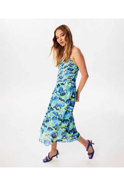 Twist Gemustertes Midikleid