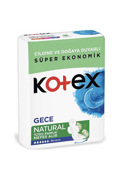 Kotex Night Natural Hygienic Pad 14pcs