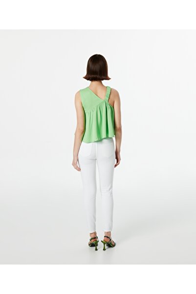 Twist Asymmetrical Sleeve Blouse