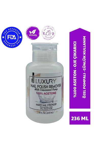 %100 Acetone Nail Polish Remover 236 ml %100 Aseton