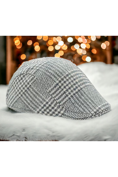 Shopiolog Зимова вовняна кашкетка з качиним пір'ям Flad Cap