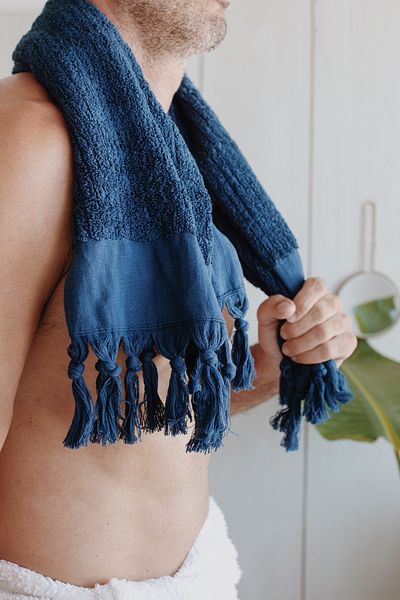 CottonTherapy Rib 50x90 cm 2 Πετσέτες Μπάνιου Κουζίνας Χεριών Προσώπου Premium 100% Βαμβάκι