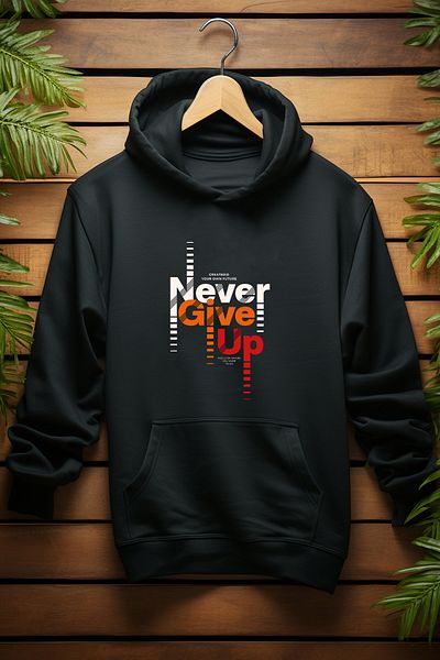 ADA BEBEK ÇOCUK Памучен суитшърт с качулка Never Give Up