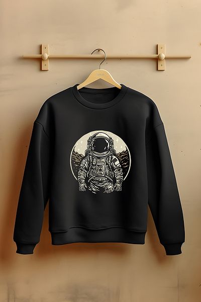 ADA BEBEK ÇOCUK Унисекс памучен суитшърт Astronaut World