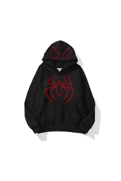 NİCE Φούτερ & Hodie με κουκούλα με 3 κλωστές με στάμπα Spider
