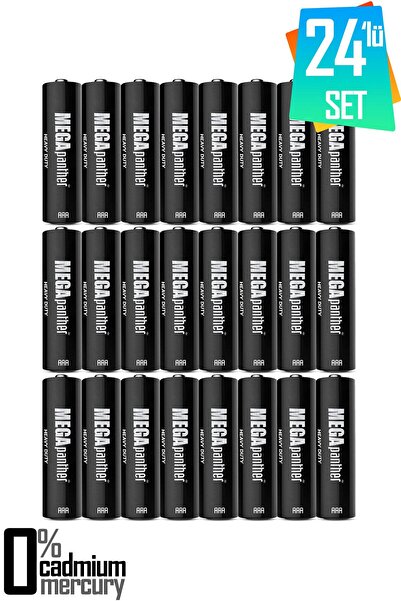 Telvesse 24lü AAA R03 İnce Kalem Pil Kumanda Pili Zn-C 1.5V