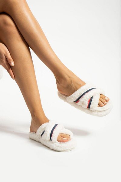 Moda Frato Modafrato PARIS Cross γυναικείες παντόφλες εσωτερικού χώρου Χειμερινές παντόφλες αθόρυβη σόλα