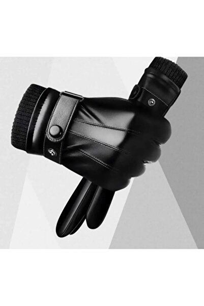 GULT İçi Kürklü Yumuşak Deri Eldiven Dokunmatik Ekran Uyumlu