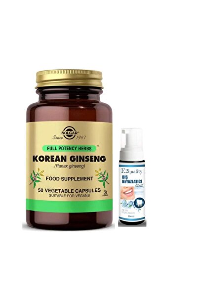 Solgar 50 كبسولة الجينسنغ الكوري - تبييض الأسنان ورغوة الهدايا