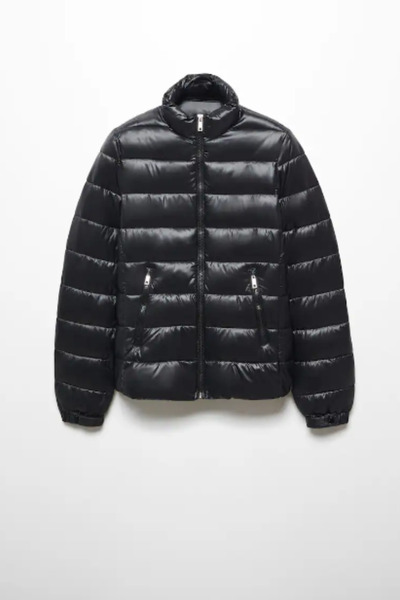 MANGO Quilted Anorak Coat with Pockets