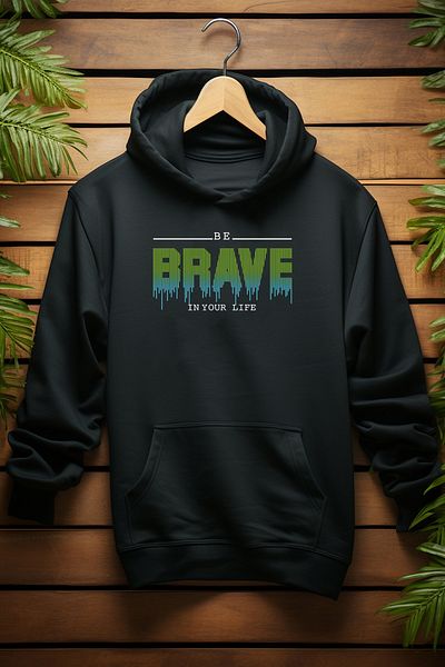 ADA BEBEK ÇOCUK Унисекс суитшърт с качулка Brave In Your Life