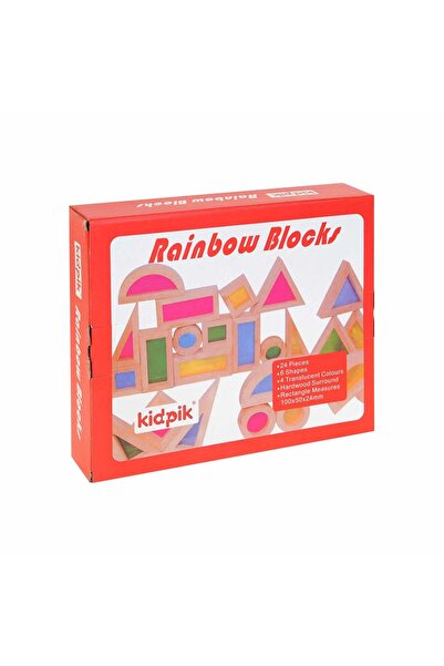 hak-iş oyuncak Ahşap Kid Pik Rainow Blooks Gökkuşağı
