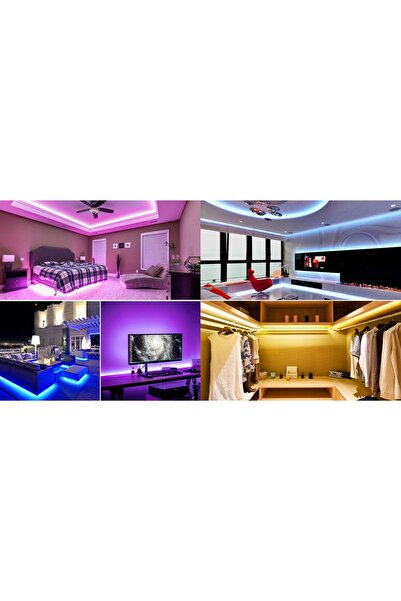 5 Metre Üç Çipli Iç Mekan Rgb Şerit Led Set HL-1010S