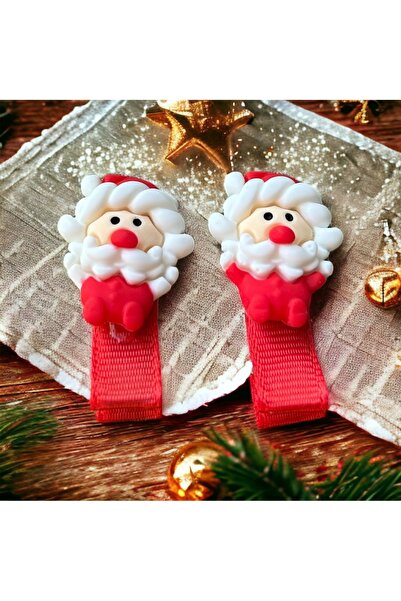 MeloKids 2-Piece Ribbon Covered Clip Buckle Christmas New Year Christmas
