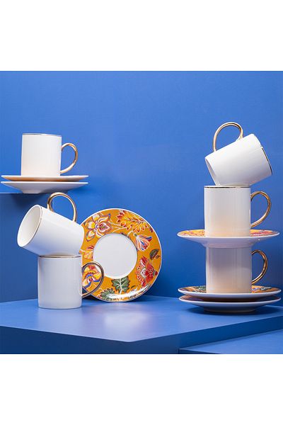 AROW Turkish Coffee Cup Set for 6 People 90 ml