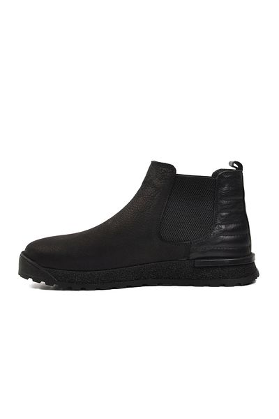 Bulldozer 240049 Black Nubuck Genuine Leather Men's Chelsea Boots