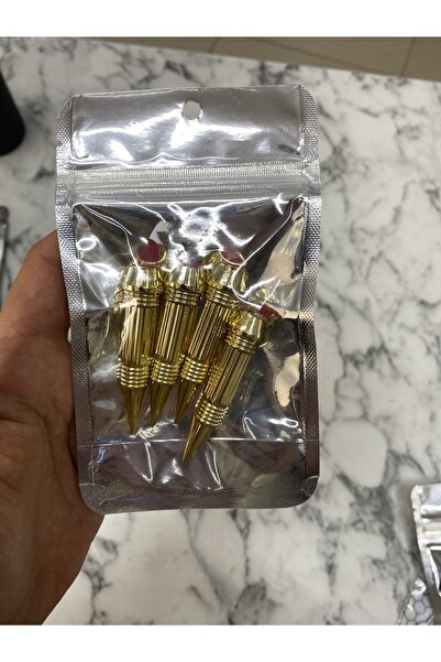 Çınarotoaksesuaretiket Oto Araba Sibop Kapağı Seti Metal Görünümlü Sivri 4'lü...