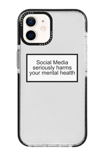 shoptocase Iphone 11 Uyumlu Siyah Impact Social Media Tasarımlı Telefon Kılıfı