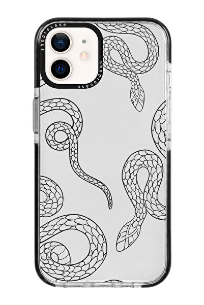 shoptocase Iphone 11 Uyumlu Siyah Impact Snakes Tasarımlı Telefon Kılıfı