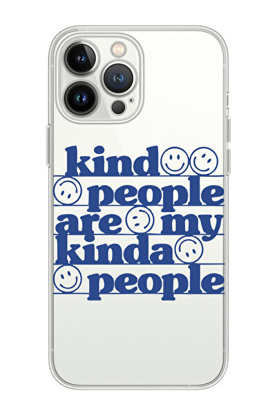 shoptocase Iphone 14 Pro Max Uyumlu Kind People Tasarımlı Premium Şeffaf Tele...