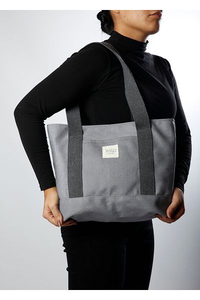 VAGO COLLECTION Eco Canvas Crossbody Tote Bag