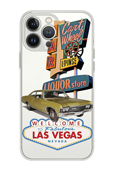 shoptocase Iphone 14 Pro Max Uyumlu Las Vegas Tasarımlı Premium Şeffaf Telefo...