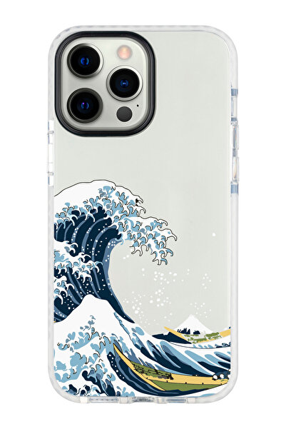 shoptocase Iphone 14 Pro Max Uyumlu Lens Korumalı Anti Shock Kanagawa Tasarım...